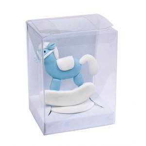 Caballo Balancín Azul Claro de Plástico para Montar, Juguete para Parques de Diversiones - Product Image 2