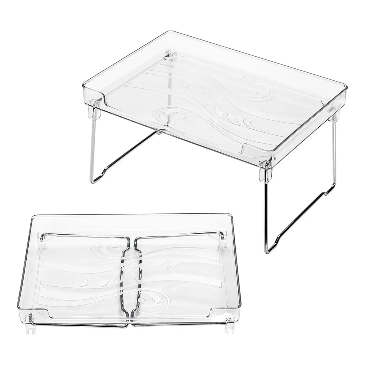 Wholesale Clear Plastic Stackable Cabinet Storage Organizers for Kitchen Counter Makeup Pencils Office Organization