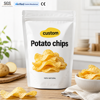 Sacs à fermeture éclair personnalisés en direct d'usine, sacs en plastique de qualité alimentaire, résistants à l'humidité, largement utilisés pour l'emballage des chips et des en-cas