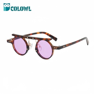 Gafas de Sol Polarizadas Unisex de Moda, Estilo Punk Redondo, <span class=keywords><strong>Lentes</strong></span> Transparentes con Protección UV400 - Product Image 4