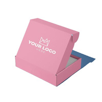 Boîte d'expédition ondulée noire de haute qualité pliable sur mesure pour le commerce électronique revêtement UV matériaux recyclés pour emballage cadeau