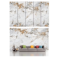 Panneau haute brillance De Pared Demarmol plaque de cristal de carbone marbre carbone Rock Board 3d panneau mural décoratif noir