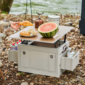 Foldable <b>Plastic</b> Outdoor Camping & Car Storage Box-Large Capacity Multi-Functional Organizer - Product Image 5