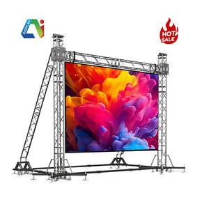Écran LED mural intérieur/extérieur pleine couleur P3.91, mur <span class=keywords><strong>vidéo</strong></span> 500x1000mm, <span class=keywords><strong>noir</strong></span>, aluminium moulé sous pression de haute qualité, affichage LED de location - Product Image 1