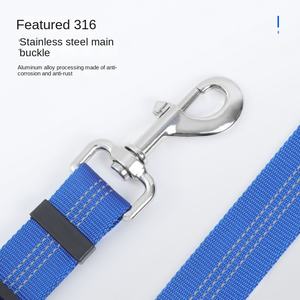 Motif solide nervuré décorations corde de sécurité de voiture pour animaux de compagnie siège arrière chien ceinture de sécurité de voiture anneau corde de traction - Product Image 4