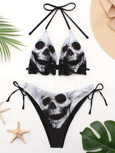 Nuevo <span class=keywords><strong>Bikini</strong></span> Estampado de Moda Europea y Americana al por Mayor de Fábrica, Traje de Baño que Realza las Curvas - Product Image 3