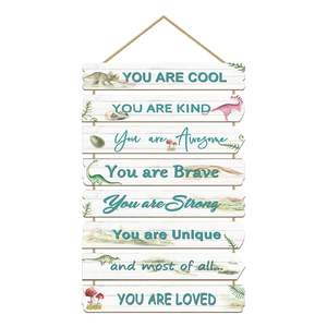 Ensemble de 9 Noir Fille Mur Art Décor Bois Motivation Fille <span class=keywords><strong>Chambre</strong></span> Mur Art <span class=keywords><strong>Arc</strong></span>-<span class=keywords><strong>En</strong></span>-Couleur Positive Inspirant Suspendu Signe - Product Image 3