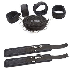 Jouets pour femmes adultes BDSM Bondage sangles de lit revers croix fermoir ensembles mains attachées pieds SM jeu de sexe épandeur de jambes - Product Image 2