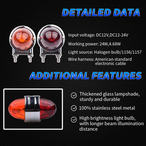 Bán xe tải ánh sáng đôi mặt kính dưa hấu ánh sáng với bóng đèn LED chất lượng cao và nhà máy bán hàng đèn cho xe tải Trailer xe buýt - Product Image 2