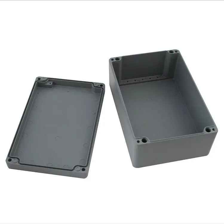 Personalizzazione di fabbrica custodia impermeabile scatola di progetto in alluminio scatola di giunzione per esterni in alluminio pressofuso ip67 in metallo
