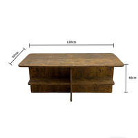 Table basse rectangulaire en bois d'acajou de haute qualité, style moderne, meubles de salon en bois massif, écologique, durable pour la maison