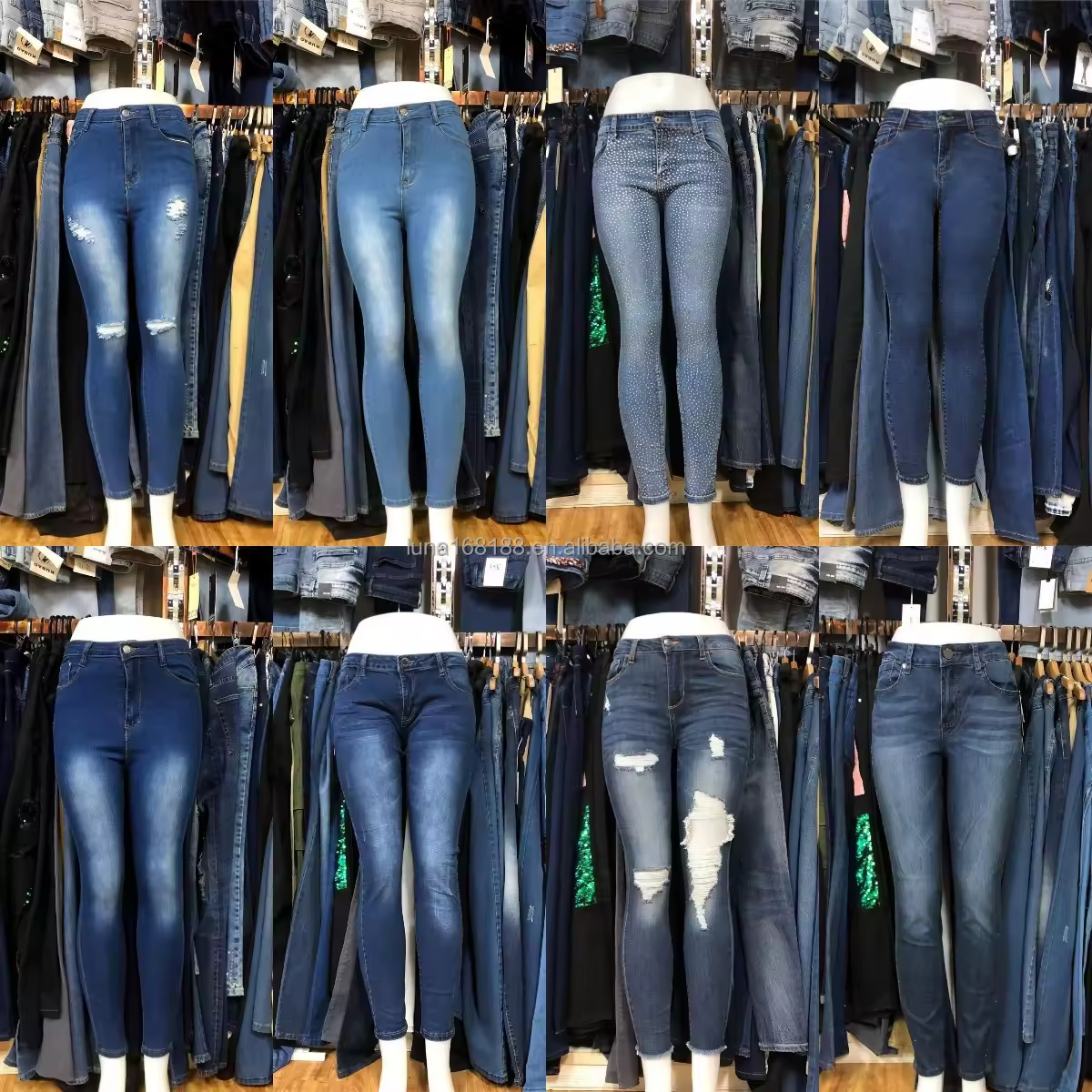Girls Tight Fashion Skinny Jeans Pants High Waist Sexy