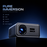 Projecteur Full HD 1080P 30000 Lumens, compatible 4K, Android TV, WiFi, projecteur vidéo pour cinéma maison avec écran de 300 pouces