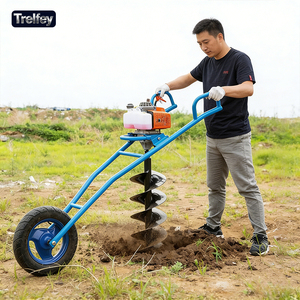 Trivella Elettrica Portatile con Carrello, Motore 99cc, Trivella per Terreno, Scavatrice per Pali Agricoli per Piantumazione di Palme da Gomma e Alberi Agricoli - Product Image 6