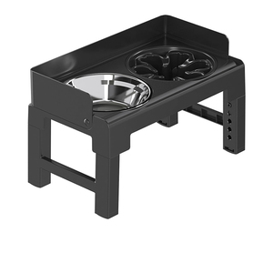 ZMaker 6 mangkuk hewan peliharaan tinggi, mangkuk anjing peliharaan tinggi dapat dilipat dengan baja tahan karat dan mangkuk tempat makan lambat - Product Image 6