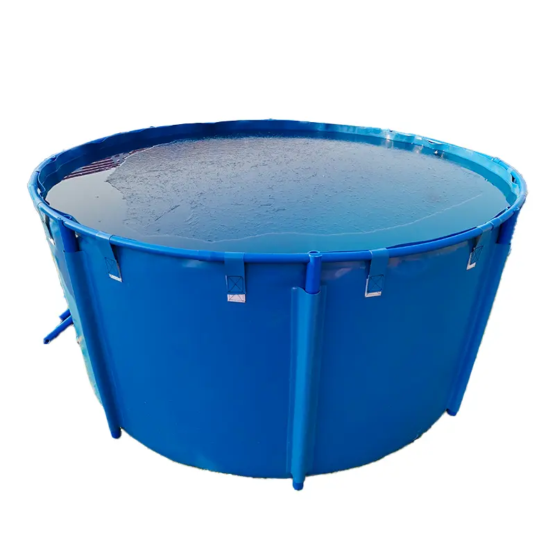 600 gallon large aquarium plastic fishing farming equipment other aquaculture equipment Round foldable pvc fish tanks