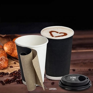 Gobelet en carton ondulé personnalisé écologique 8/12/16 oz, jetable, en matériaux recyclés - Product Image 3
