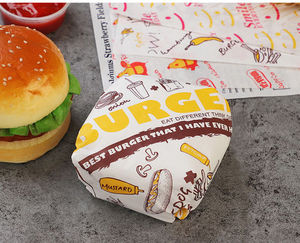 Papier ciré alimentaire personnalisé pour sandwichs et hamburgers, emballage pour sandwichs et hamburgers résistant à la graisse, emballage pour la restauration rapide - Product Image 4