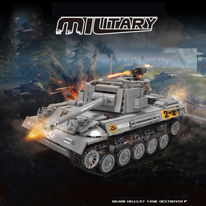 Serie militare 20032 <span class=keywords><strong>cacciacarri</strong></span> del gatto infernale Puzzle modello di blocco MOC per bambini Set di blocchi di plastica giocattolo regalo - Product Image 2