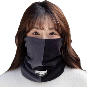 Unisex Color-Blocked <b>Neck</b> <b>Warmer</b> Fleece Lined Double Layer For Autumn Winter Cycling Protection - Product Image 3