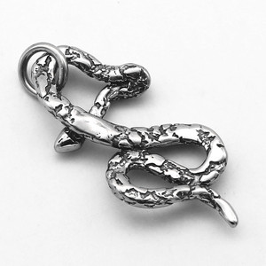 Yunnique Collar con colgante de serpiente de acero inoxidable unisex, diseño de animales, joyería de estilo punk TGHP-0857 - Product Image 2