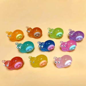 Luminous Snail Desktop Creative Landscape Car Decoration Resin DIY <b>Accessories</b> <b>Cute</b> Snail Mobile Phone <b>Accessories</b> - Product Image 3
