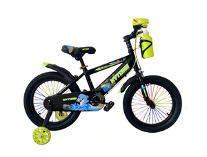 Bicicletta per bambini Hytrek da 16 pollici con ruote da allenamento per bambini dai 5 ai 7 anni, telaio in metallo, design a forma di delfino - Product Image 1