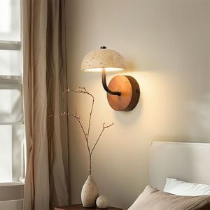 Japanese Wabi Sabi Yellow Travertine Bedroom Bedside Stone Wall <b>Light</b> Wall Lamp Led for Corridor Lighting - Product Image 4
