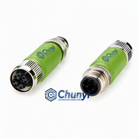 Adaptateur Premier Cable M12 X-Code Femelle D-Code Mâle IP67 avec Contacts Plaqués Or pour Réseaux Ethernet Industriels Profinet