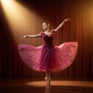Off-Shoulder Handmade Flower Romantic <b>Ballet</b> <b>Tutu</b> Waltz of the Flowers The Nutcracker Stage Performance Wear Long <b>Ballet</b> Dress - Product Image 3
