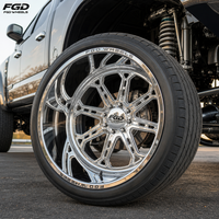 Jantes forgées FGD à déport profond 22"-28" Polies avec logo personnalisé pour F150/F250, compatibles 2500, ajustement universel