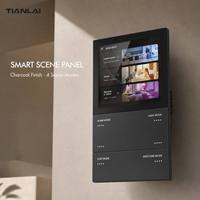Tianlai M9 Interrupteur Intelligent 4 Gangs 4 Scènes 8 Touches pour Panneau, Downlight, Bande LED, Spot, Film, Home, Away, Zigbee pour Villa