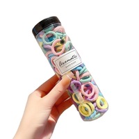 100 pièces/boîte – Élastiques à cheveux pour filles, n'abîment pas les cheveux, petits élastiques colorés, attaches pour queue de cheval, élastiques à cheveux très extensibles