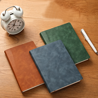 Juego de Cuadernos de Tapa Blanda de Cuero PU 2027 con Bolígrafo, Diario de Escritura Texturizado A5, Logotipo Personalizado en Relieve para Regalo Empresarial de Oficina