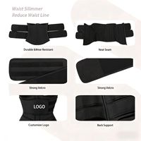 Faja Reductora Moldeadora de Cintura para Mujer, Corsé de Control Abdominal, Banda Escultora de Cintura para Entrenamiento, Efecto Reloj de Arena con Doble Cinturón