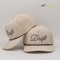 Casquette de golf à 6 panneaux avec logo personnalisé OEM, perforations laser, en nylon imperméable et ventilé, pour sports de plein air, unisexe
