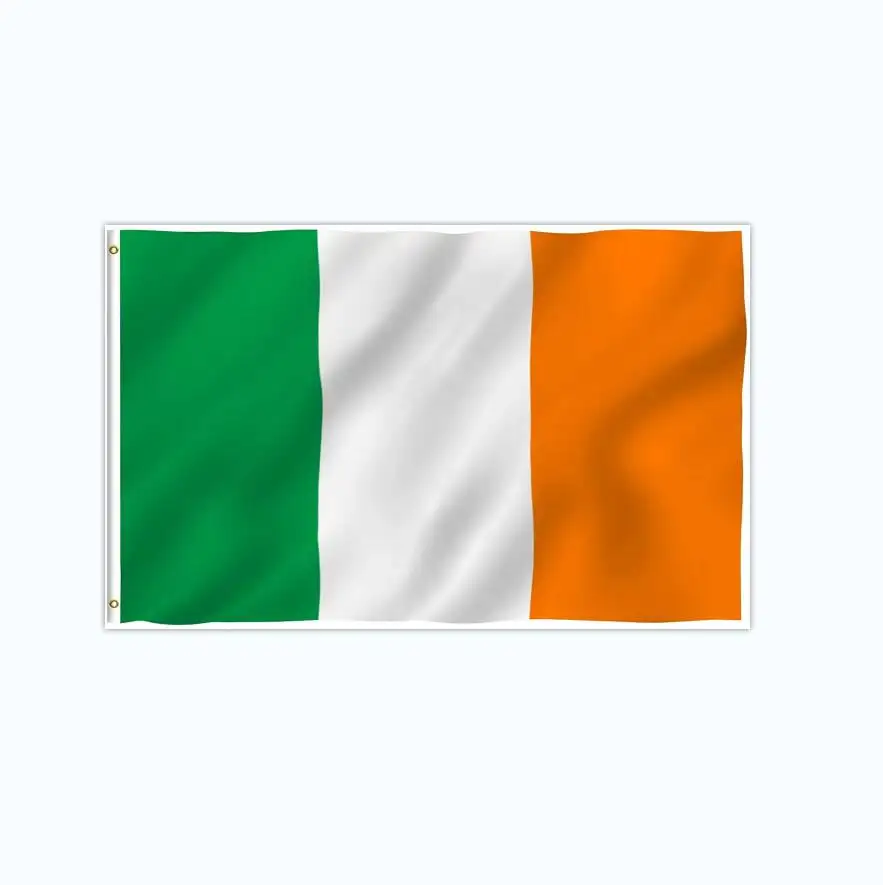 Дешевые 100% полиэстер 3*5 футов Ирландия ирландские флаги с латунными Люверсами