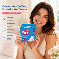 Serviettes hygiéniques ailées jetables en coton biologique 100% respirant, super absorbantes, avec protection anti-fuites, qualité A+, vente en gros