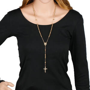 Collar religioso de <span class=keywords><strong>la</strong></span> Cruz de <span class=keywords><strong>la</strong></span> <span class=keywords><strong>Virgen</strong></span> Marí<span class=keywords><strong>a</strong></span>, <span class=keywords><strong>Rosario</strong></span> Católico, <span class=keywords><strong>Rosario</strong></span> religioso de 6mm - Product Image 6