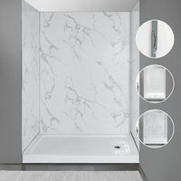 Panneaux de salle de bain personnalisés, imperméables et bon marché pour hôtels Base de douche et murs de douche Panneau mural préfabriqué pour douche