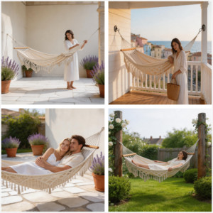 Navyice Luxury Hammock Curved Bar 250kg Load Thickened Canvas 40HQ FCL Bulk Wholesale - Product Image 2