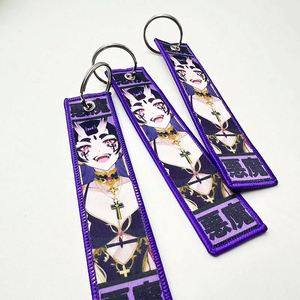 Llavero estilo anime de terror, llaveros bordados de doble cara, llaveros tipo Jet Tag de anime, inventario - Product Image 4