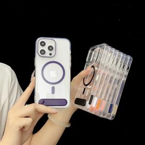 <span class=keywords><strong>Coque</strong></span> de téléphone transparente avec protection d'objectif magnétique, très vendue, pour iPhone 17Air 16 15 14Pro Max, antichoc, dos transparent - Product Image 1