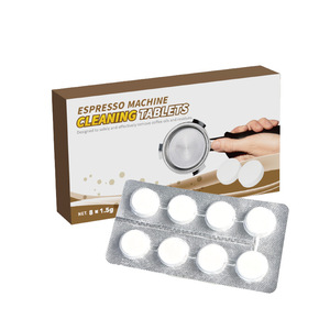 Tabletas de limpieza para máquinas de espresso, paquete de 8, 1.5g cada una, para eliminar aceites y residuos de café - Product Image 1