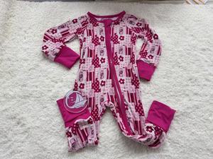 Wholesale Custom Baby Bamboo Clothes Natural Print Cute Zippy Sleeper Summer with Two Way Zipper for Unisex - Product Image 6