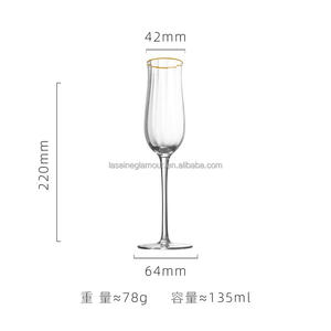 Verre à vin rouge rayé de style <span class=keywords><strong>scandinave</strong></span> européen moderne, écologique, coloré, électro-plaqué, soufflé à la main, 201-300 ml, pour cocktails - Product Image 5