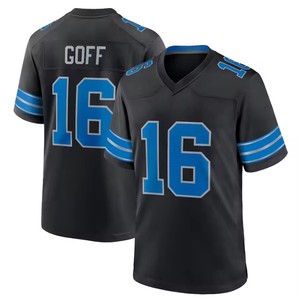 Hete Aanbieding Voetbalteamtenue # 14 St. Brown # 16 Jared Goff Detroit-shirt voor heren - Product Image 4