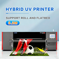 Imprimante UV hybride grand format 3,2 m de nouvelle conception, imprimante jet d'encre de qualité industrielle, 2400 DPI, Ricoh G6, machine d'impression haute précision