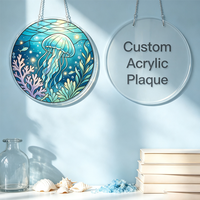 Décoration murale personnalisable élégante Art Déco pour Noël et Halloween, cadeau personnalisé, plaque en acrylique, décoration en cristal