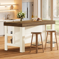 Meuble bar à vin moderne personnalisé en panneaux de bois MDF avec quincaillerie en fer et fonction de rangement, table de bar de luxe